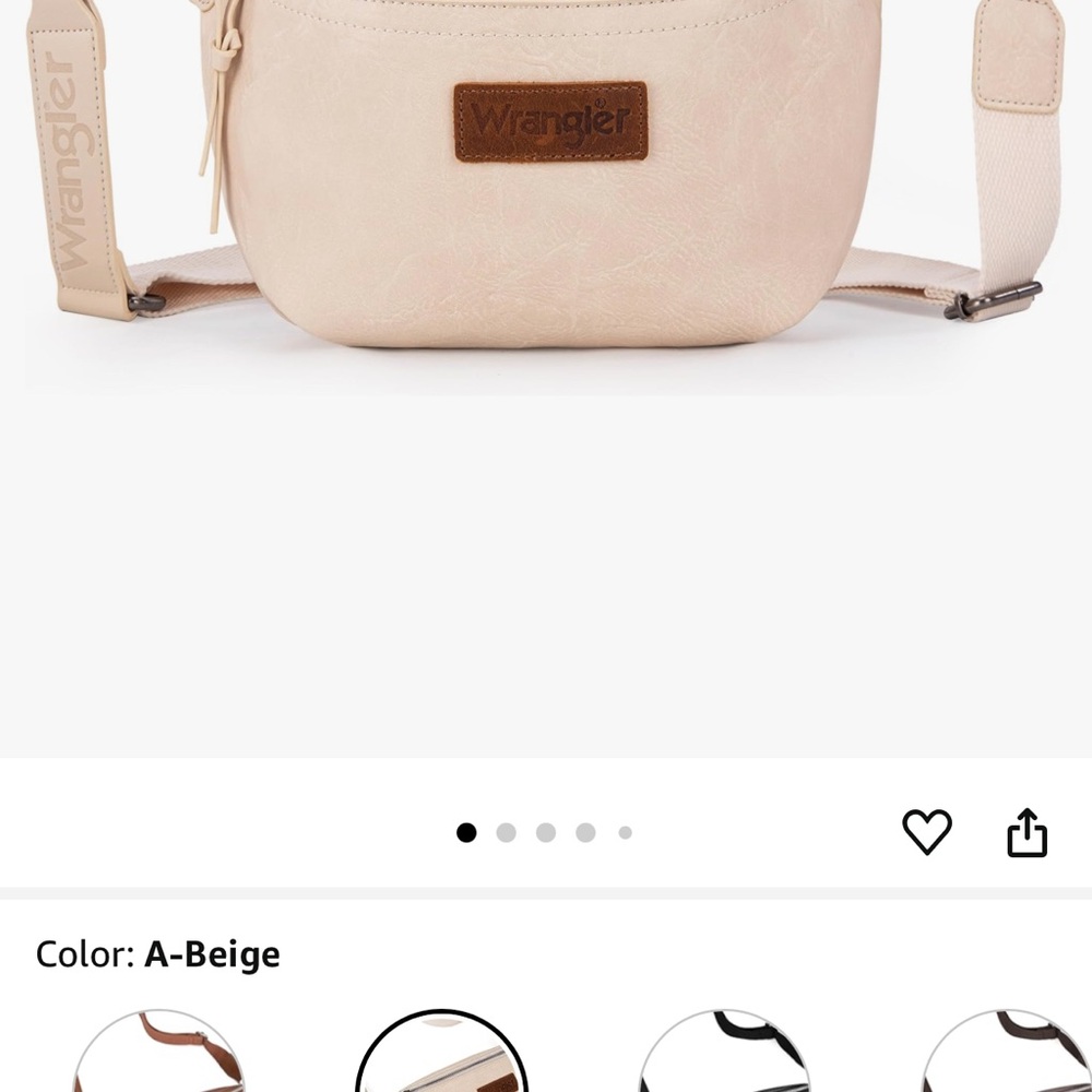 Wrangler Cream Crossbody Bag with Minimalist Design - Picture 2 of 8